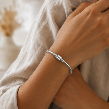 Pulsera Premium para Dijes y Charms Plata