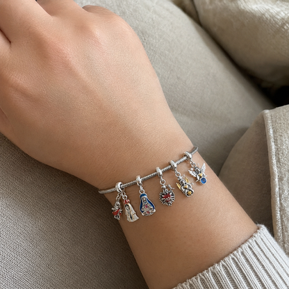 Pulsera Premium para Dijes y Charms Plata