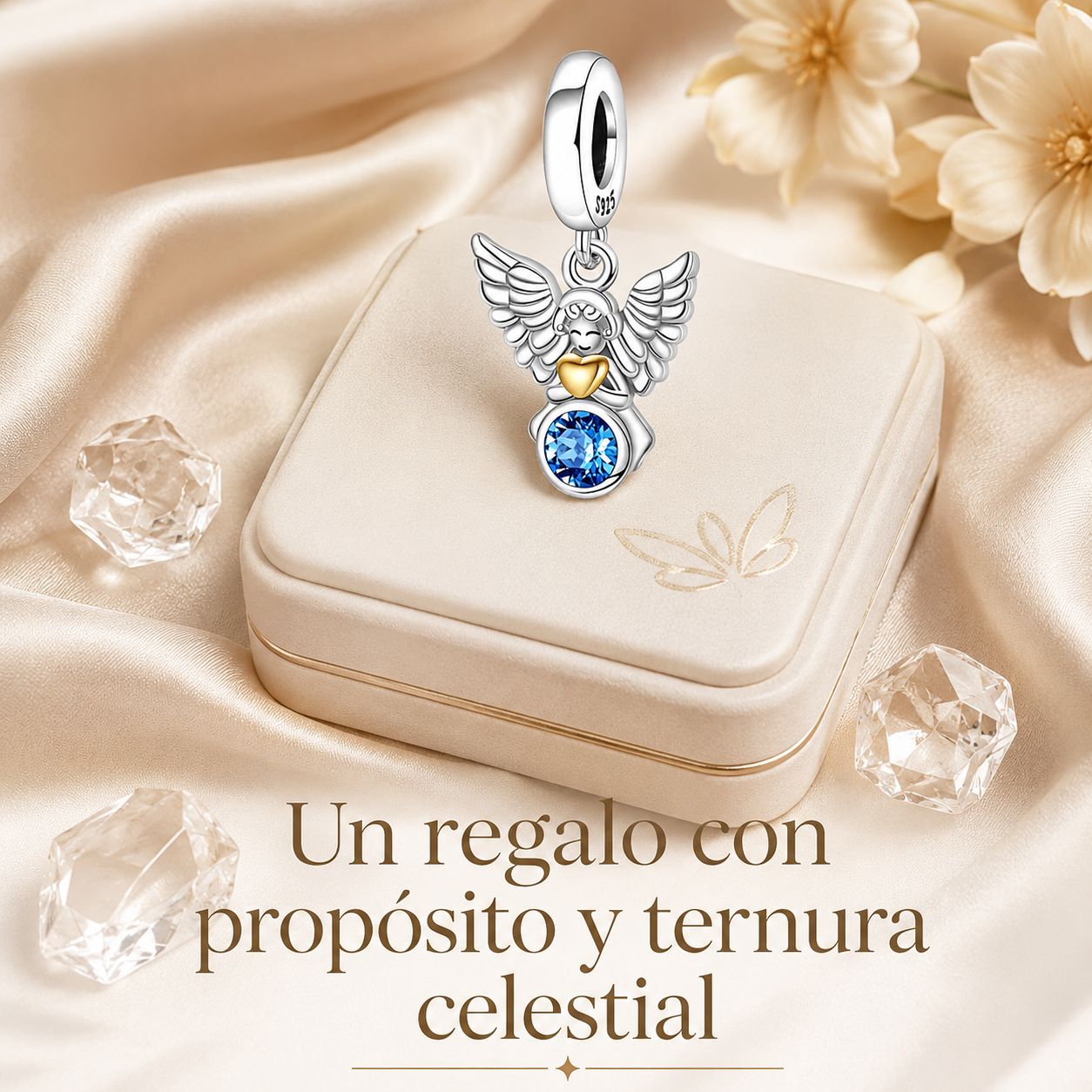 Dije Compañero Celestial: Colgante del Ángel de la Guarda Plata
