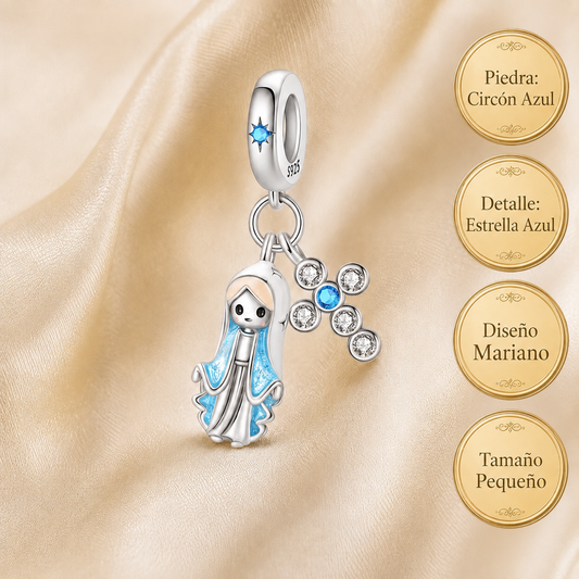 Dije Luz de Bendición: Colgante de la Virgen de la Medalla Milagrosa Plata
