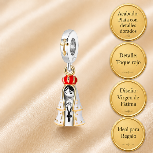 Dije Luz de Fátima en oración Plata