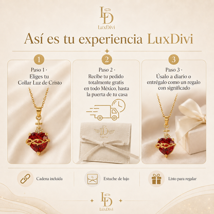 Luz de Cristo: Collar Sagrado Corazón de Jesús
