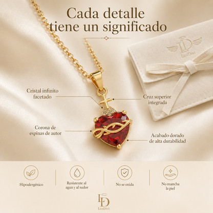 Luz de Cristo: Collar Sagrado Corazón de Jesús
