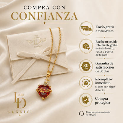 Luz de Cristo: Collar Sagrado Corazón de Jesús