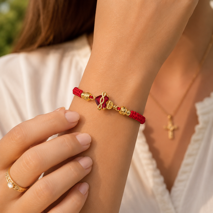Pulsera: El Sagrado Corazón en Cristal infinito