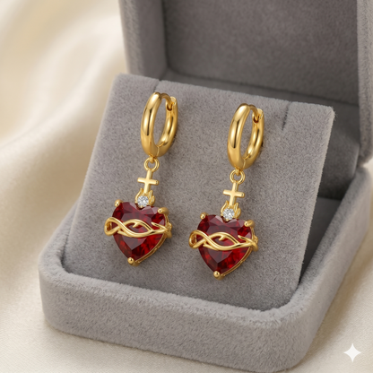 Aretes del Sagrado Corazón de Jesús
