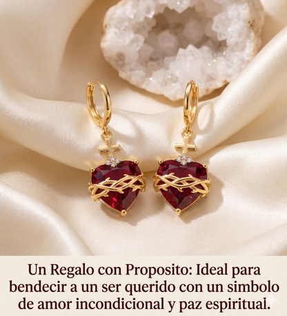 Aretes del Sagrado Corazón de Jesús