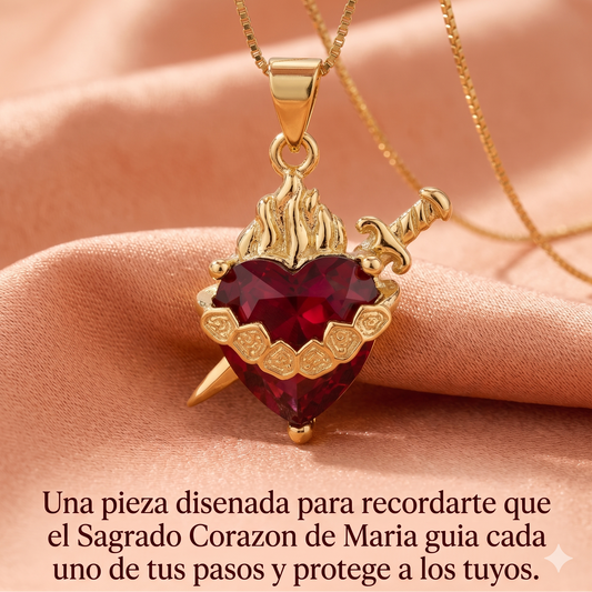 Luz de María Rojo: El Sagrado Corazón en Cristal Infinito