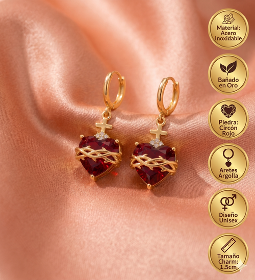 Aretes del Sagrado Corazón de Jesús