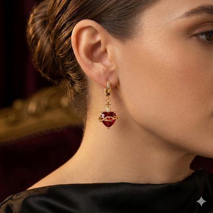 Aretes del Sagrado Corazón de Jesús