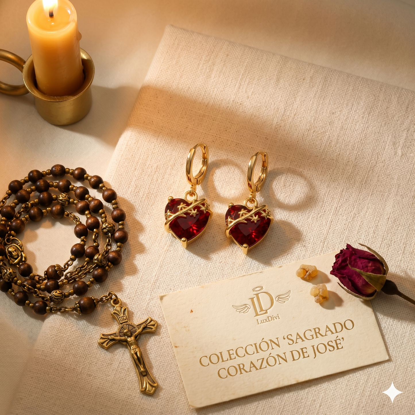 Aretes del Sagrado Corazón de San José