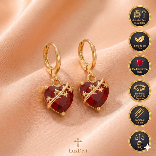 Aretes del Sagrado Corazón de San José