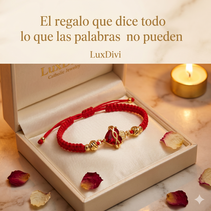 Pulsera: El Sagrado Corazón en Cristal infinito