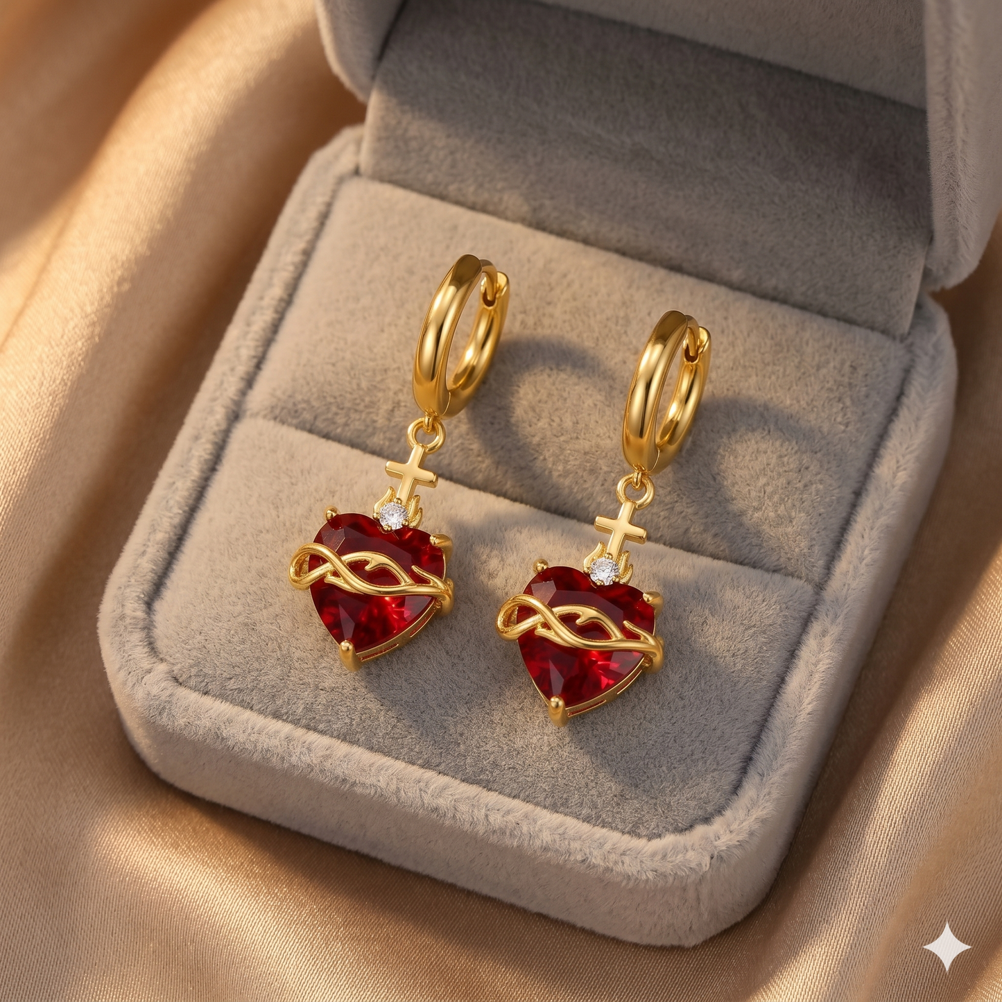 Aretes del Sagrado Corazón de Jesús