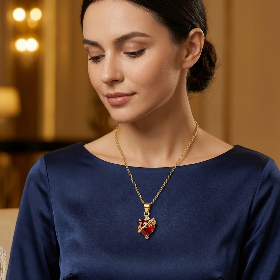 Luz de San José: Collar Sagrado Corazón de San José