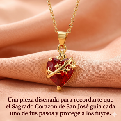 Luz de San José: Collar Sagrado Corazón de San José