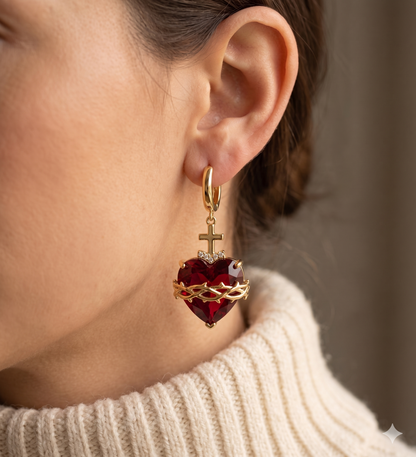 Aretes del Sagrado Corazón de Jesús