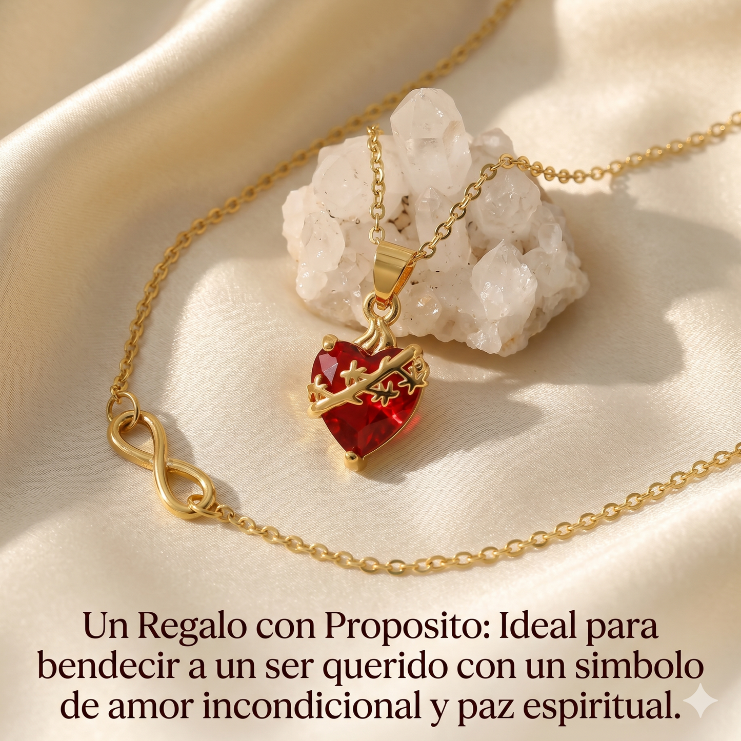 Luz de San José: Collar Sagrado Corazón de San José