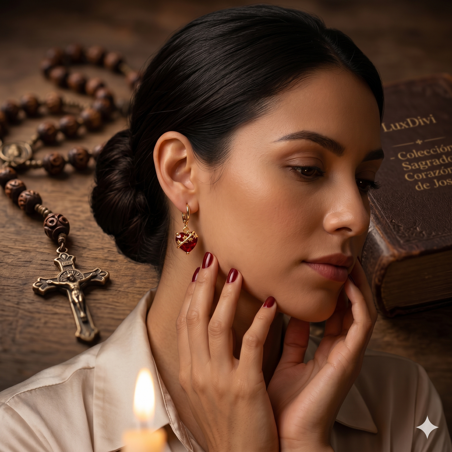 Aretes del Sagrado Corazón de San José