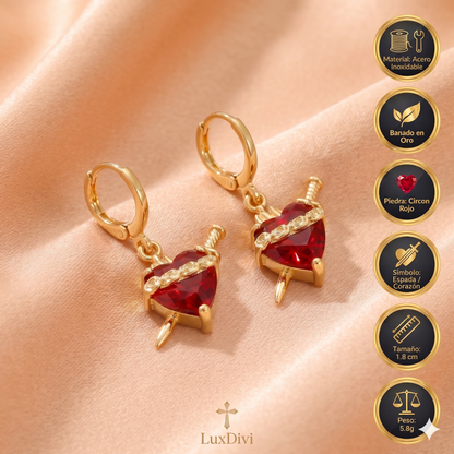 Aretes del Sagrado Corazón de María