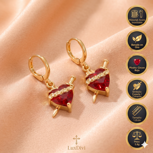 Aretes del Sagrado Corazón de María