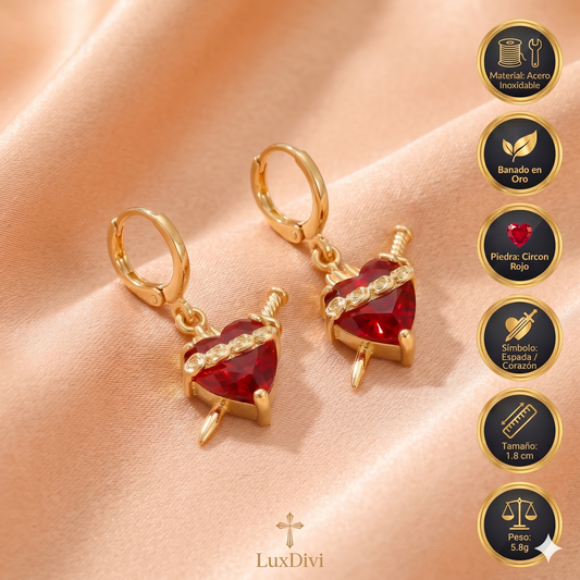 Aretes del Sagrado Corazón de María