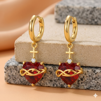 Aretes del Sagrado Corazón de Jesús