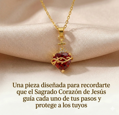 Luz de Cristo: Collar Sagrado Corazón de Jesús