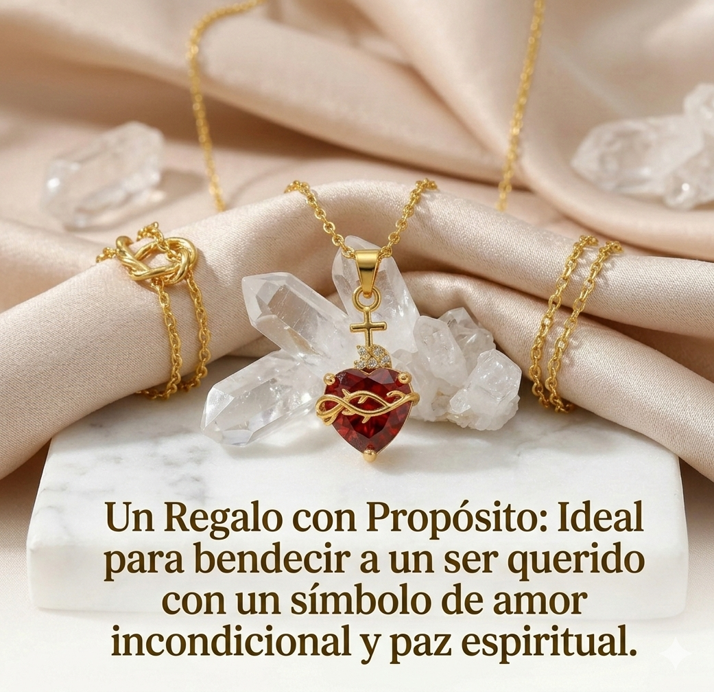 Luz de Cristo: Collar Sagrado Corazón de Jesús