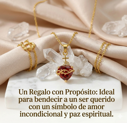 Luz de Cristo: Collar Sagrado Corazón de Jesús