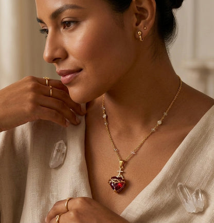 Luz de Cristo: Collar Sagrado Corazón de Jesús
