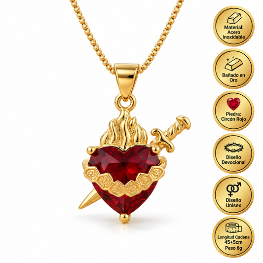 Luz de María Rojo: The Sacred Heart in Infinite Crystal