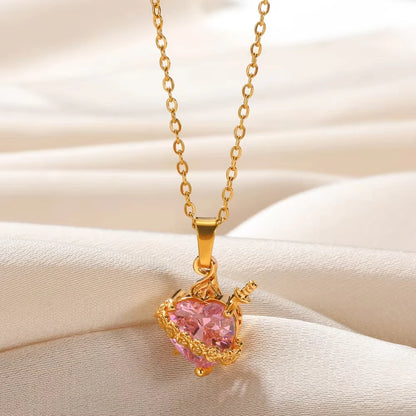 Luz de María: Collar Sagrado Corazón de María Rosado