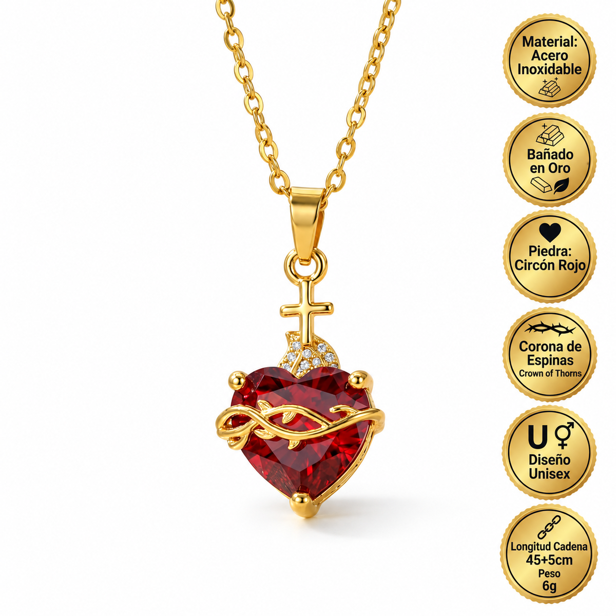 Light of Christ: Sacred Heart of Jesus Necklace