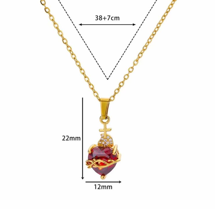 Luz de Cristo: Collar Sagrado Corazón de Jesús