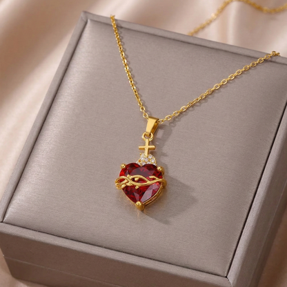 Luz de Cristo: Collar Sagrado Corazón de Jesús