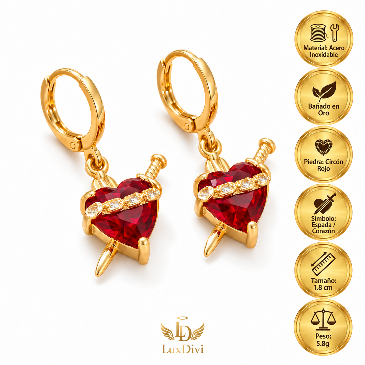 Sacred Heart of Mary Earrings